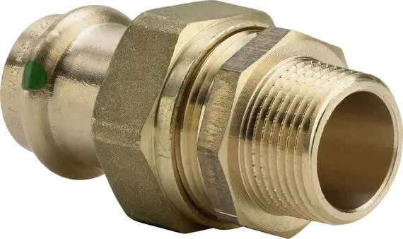 71001246 / Viega Sanpress Übergangsverschraubung 28 x 1" AG, Modell 2265, flachdichtend