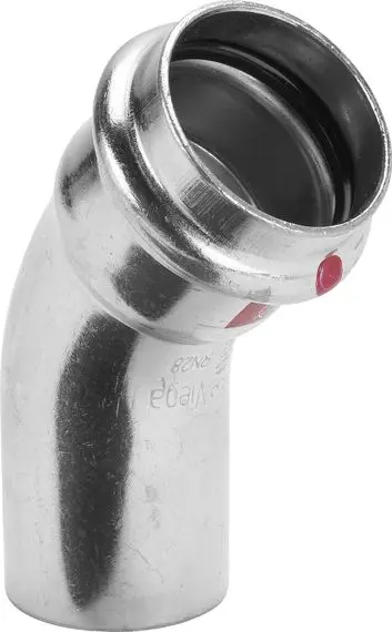 71007053 / Viega Prestabo I/A Bogen 45° 22 mm, Modell 1126.1, verzinkt