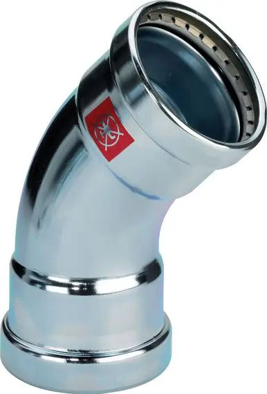 [71007302] Viega Prestabo Bogen 45° 108 mm, Modell 1126XL, verzinkt