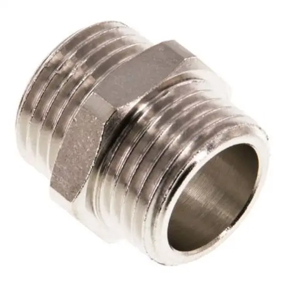 DN 1212 MSV / Doppelnippel G 1/2"-G 1/2", Messing vernickelt