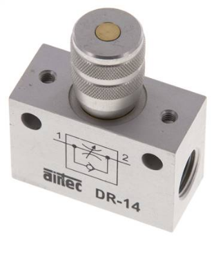 DR 14 / Block-Drosselrückschlagventil, G 1/4", Präzisionsausführung