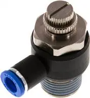 GRLAIQS 128 / Winkelstecker m. Drosselrückschlagventil R-1/2"-8mm, abluftregelnd