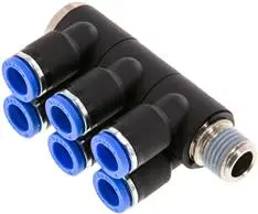 IQSL V6 148 / Steck-Mehrfachverteiler, 6-fach R 1/4"-8mm