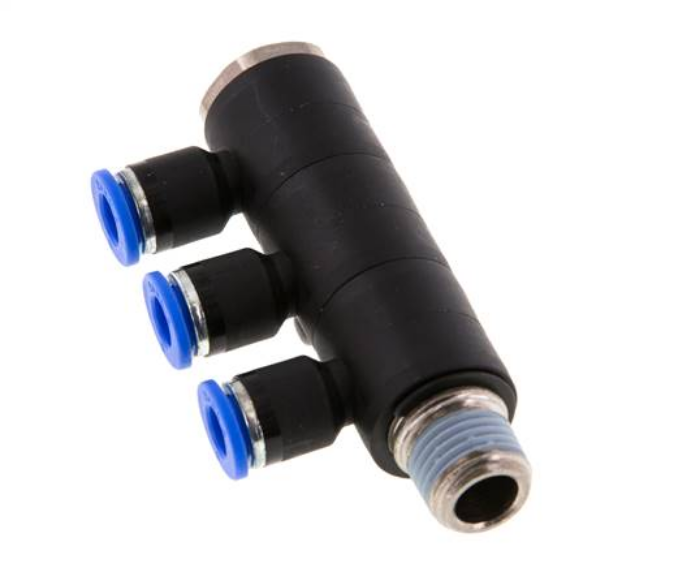 IQSLV3 146 / Steck-Mehrfachverteiler, 3-fach R 1/4"-6mm