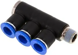 IQSLV3 3812 / Steck-Mehrfachverteiler, 3-fach R 3/8"-12mm