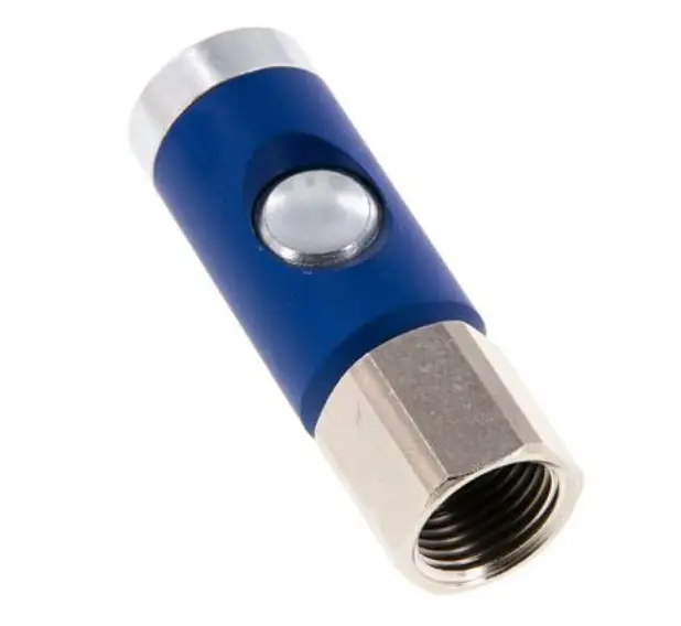 KDGISIP 12 NW7 ST / Sicherheits-Druckknopfkupplung (NW7,2), G 1/2" IG, Stahl verzinkt