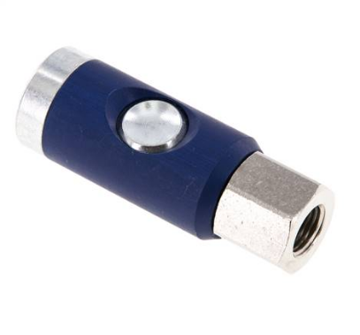 KDGISIP 14 NW7 ST / Sicherheits-Druckknopfkupplung (NW7,2), G 1/4" IG, Stahl verzinkt