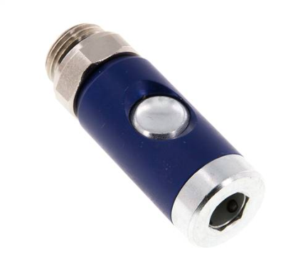 KDGSIP 12 NW7 ST / Sicherheits-Druckknopfkupplung (NW7,2), G 1/2" AG, Stahl verzinkt