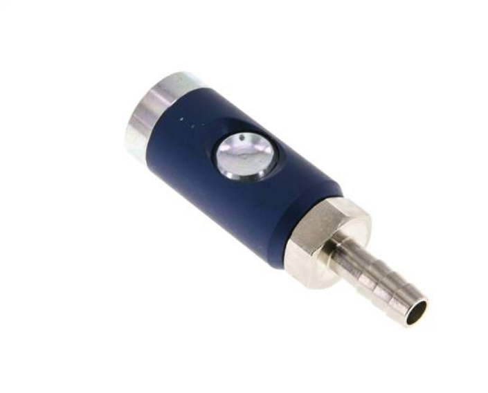 KDSSIP 9 NW7 ST / Sicherheits-Druckknopfkupplung (NW7,2), 9 (3/8")mm Schl., Stahl verzinkt