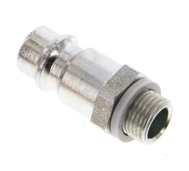 [KSG 18 NW7 ST] KSG 18 NW7 ST / Kupplungsstecker (NW7,2) G 1/8"(AG), Stahl gehärtet & verzinkt