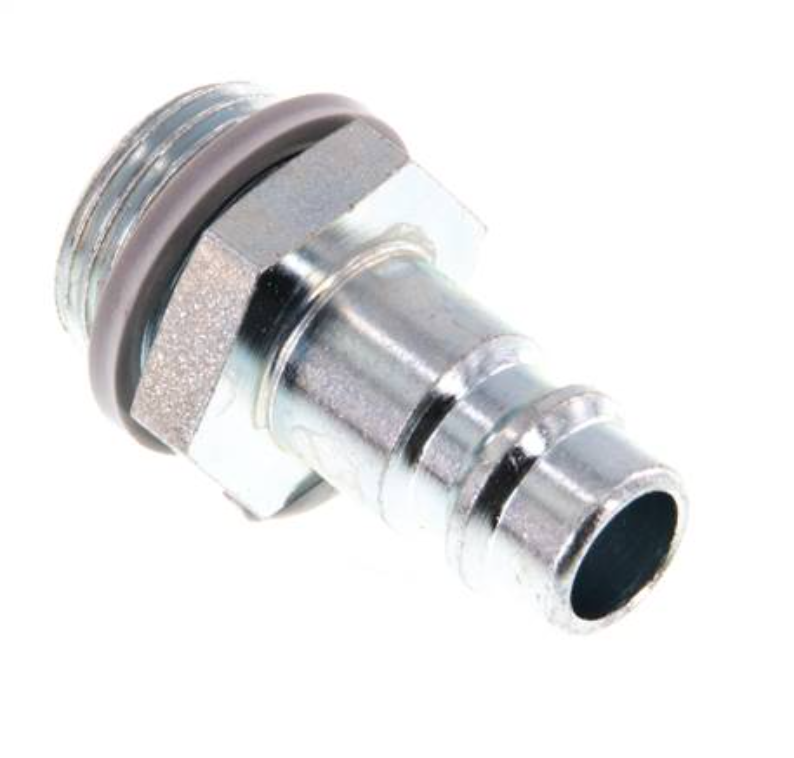 KSG 38 NW7 ST / Kupplungsstecker (NW7,2) G 3/8"(AG), Stahl gehärtet & verzinkt