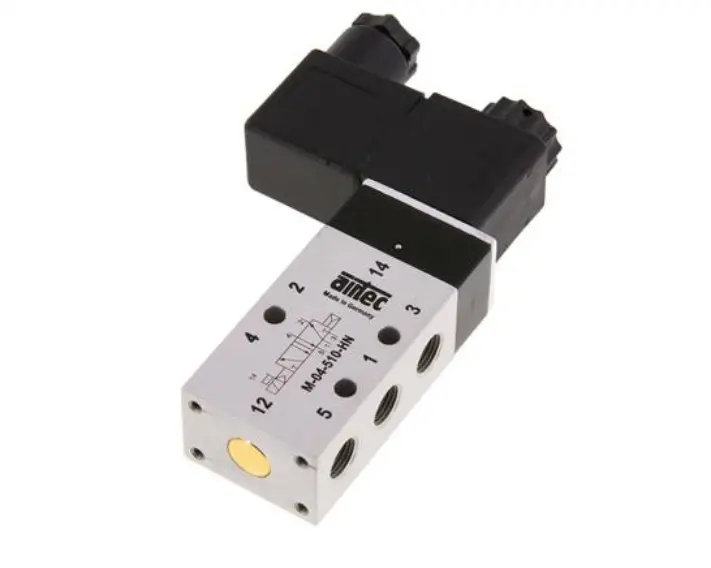 M 04510HN 24V= / 5/2-Wege Magnetventil, G 1/8", Luftfeder, 24 V DC, Standard