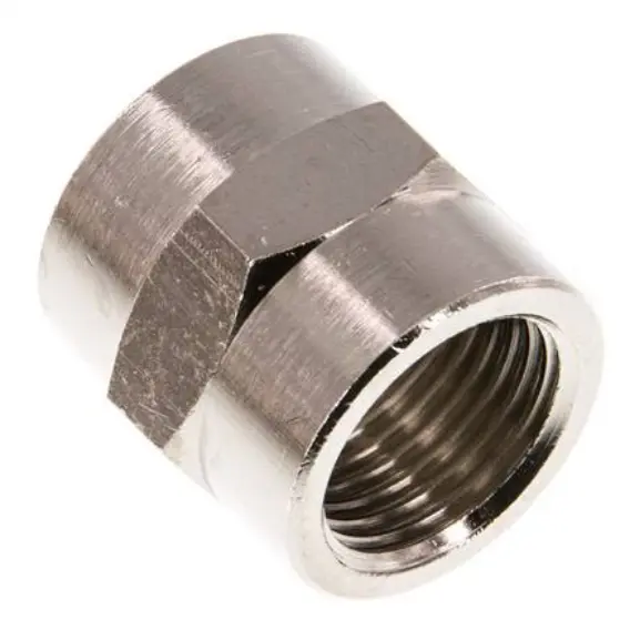 MU 12 MSV / Muffe G 1/2"-G 1/2", Messing vernickelt