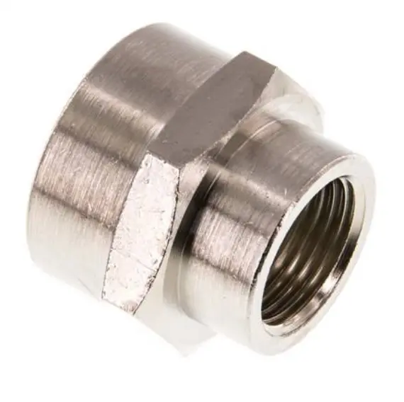 MU 1238 MSV / Muffe G 1/2"-G 3/8", Messing vernickelt