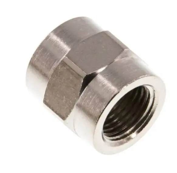 [MU 18 MSV] MU 18 MSV / Muffe G 1/8"-G 1/8", Messing vernickelt