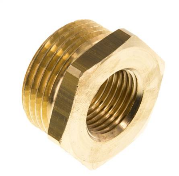 [RN 1012 MS] RN 1012 MS / Reduziernippel G 1"(AG)-G 1/2"(IG), 16 bar MS