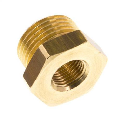 [RN 3818 MS] RN 3818 MS / Reduziernippel G 3/8"(AG)-G 1/8"(IG), 16 bar