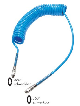 [SPK PUN 1410/8] SPK PUN 1410/8 / PUR-Spiralschlauch G 1/4"-10 x 6,5 mm, 8,0 mtr. Arbeitslänge