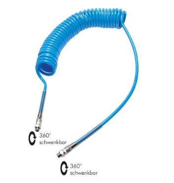 [SPK PUN 148/6] SPK PUN 148/6 / PUR-Spiralschlauch G 1/4"-8 x 5 mm, 6,0 mtr. Arbeitslänge