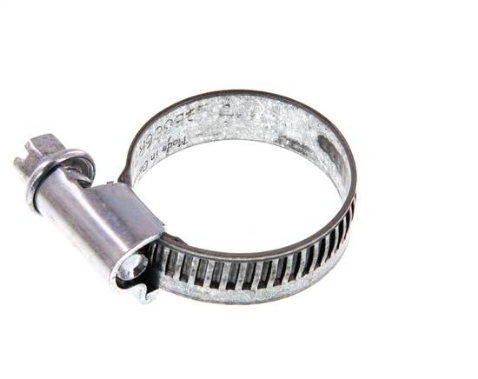 [SS 27] SS 27 / 9mm Schlauchschelle 16 - 27mm, Stahl verzinkt (W1)