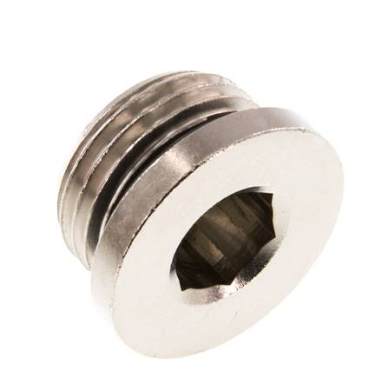 [VS 12 MSV] Verschlussstopfen Innenskt. G 1/2", Messing vernickelt