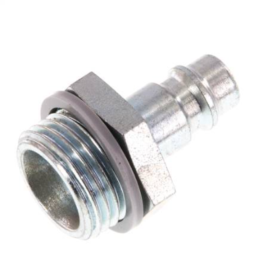 [KSG 12 NW7 ST] KSG 12 NW7 ST / Kupplungsstecker (NW7,2) G 1/2"(AG), Stahl gehärtet & verzinkt